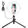 Agfa Arl11 Ring Light anillo LED 120 Vlog + trípode + mando a distancia