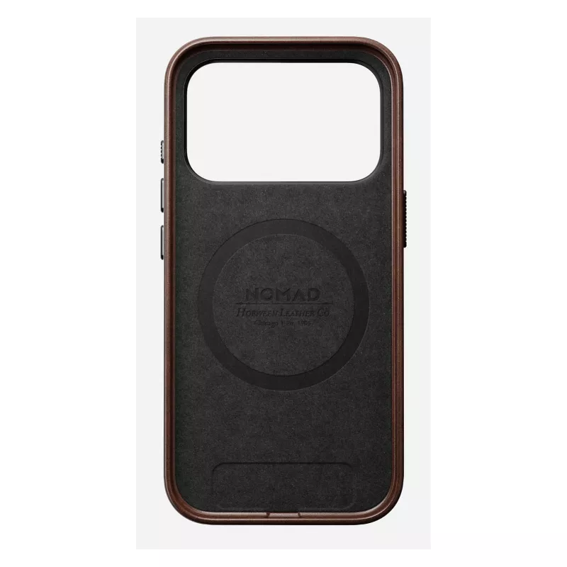 Funda para móvil Nomad Traditional Leather Case para iPhone 17 Pro, cuero-microfibra, compatible con 6,3 pulgadas (16 cm), marrón