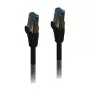 Cable de red RJ45 - CAT6A 500MHz - 0,15 m - negro - S-STP(S/FTP) - TPE/LSZH(Superflex) - AWG26 - Syner