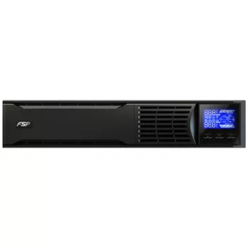 SAI de rack fsp/fortron CHAMP 3K RACK — 3000 VA, 2400 W, 110–300 V, ±1% en modo batería, 4 salidas AC, USB