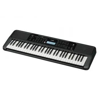 Teclado YAMAHA PSR-E383 — Teclado MIDI portátil de 61 teclas, pantalla LCD, USB, altavoces integrados, a pilas (6), negro