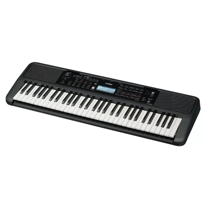 Teclado YAMAHA PSR-E383 — Teclado MIDI portátil de 61 teclas, pantalla LCD, USB, altavoces integrados, a pilas (6), negro