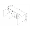Cómoda 3D PALAZZO BIS 151x40x75 blanco mate