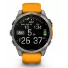 Garmin fenix 8 AMOLED Sapphire 51 mm reloj inteligente GPS, pantalla táctil de 3,56 cm (1,4") 454 x 454, Wi-Fi, correa de silicona Spark Orange/Graphite, titanio
