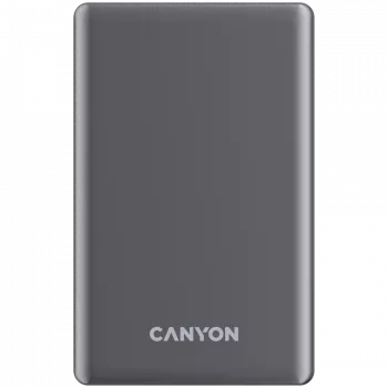 Canyon OnPower 505 - batería externa - 5.000 mAh - entrada USB-C - salida USB-C PD 20W + Wireless Magnet 1