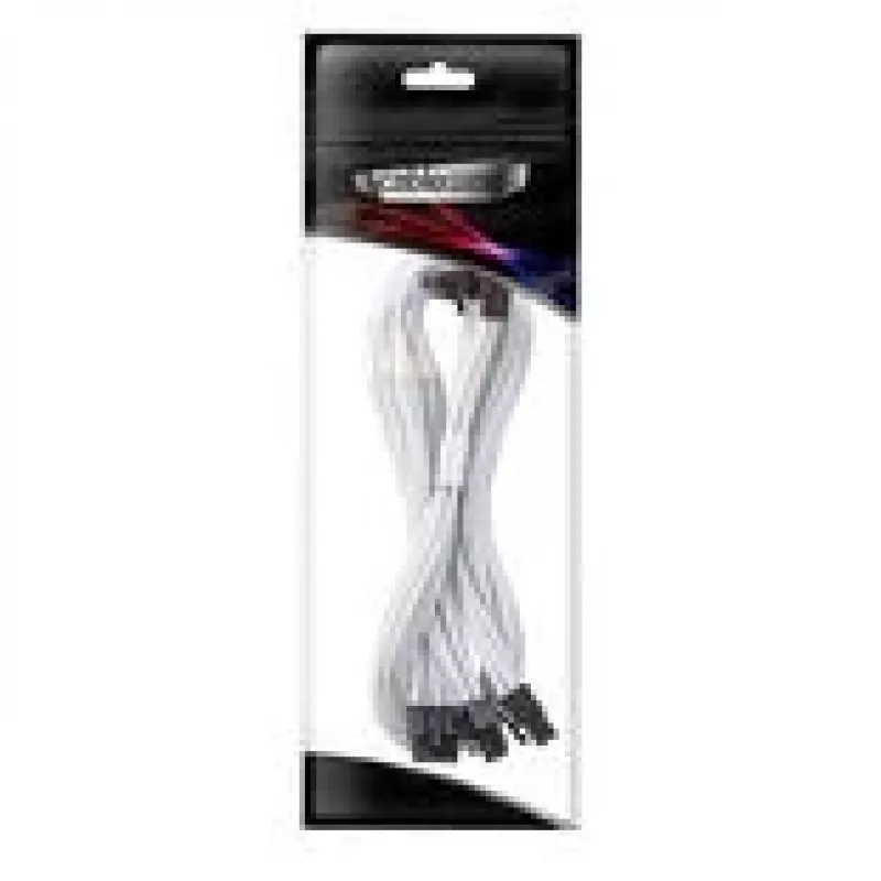 Cable de conexión CableMod C-Series Pro – variante B, 90°, 16-Pin a 3x8-Pin PCIe, blanco