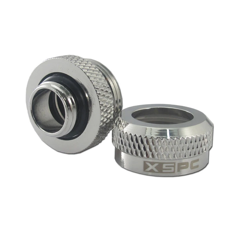 Conector XSPC G1/4 a tubo rígido de 14mm, cromado - 8 unidades