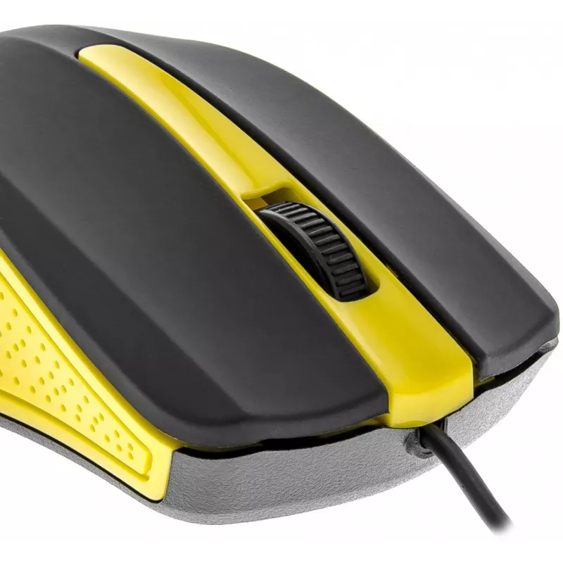 Ratón USB con cable, 3 botones, superficie engomada