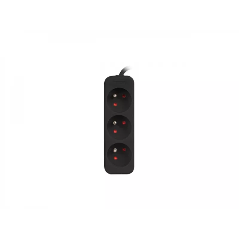 LANBERG PS0-03E-0300-BK 3M Negro 3X 230V Cable alargador de cobre macizo