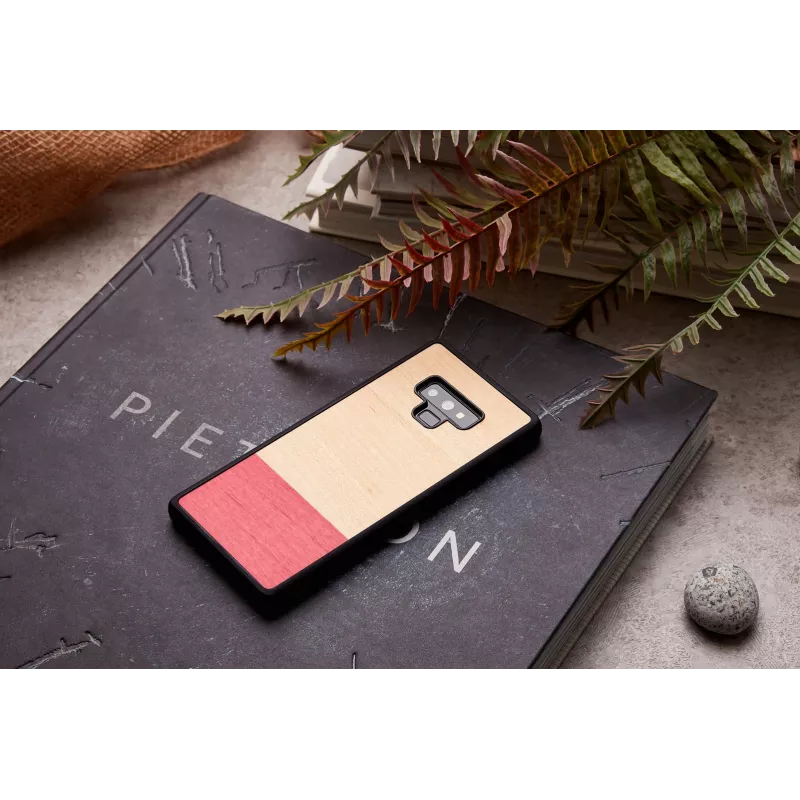 Funda para smartphone man and wood para Galaxy Note 9 – negro, diseño con efecto de rayas anchas