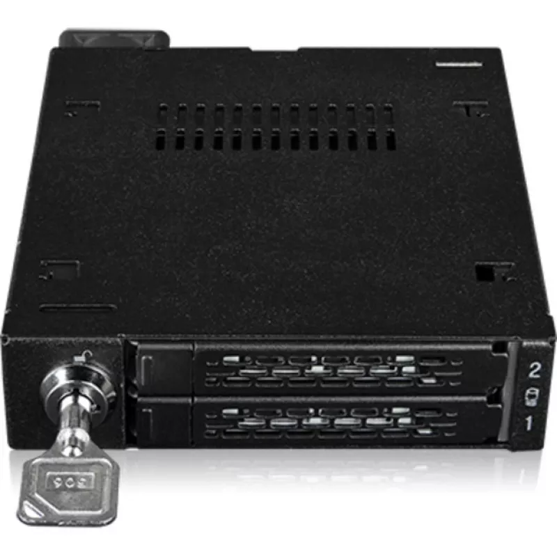 Adaptador para bahía de unidad icy dock MB092VK-B para 2 SSD NVMe U.2 / U.3 de 6,3 cm en bahía de 3,5 pulgadas (negro)