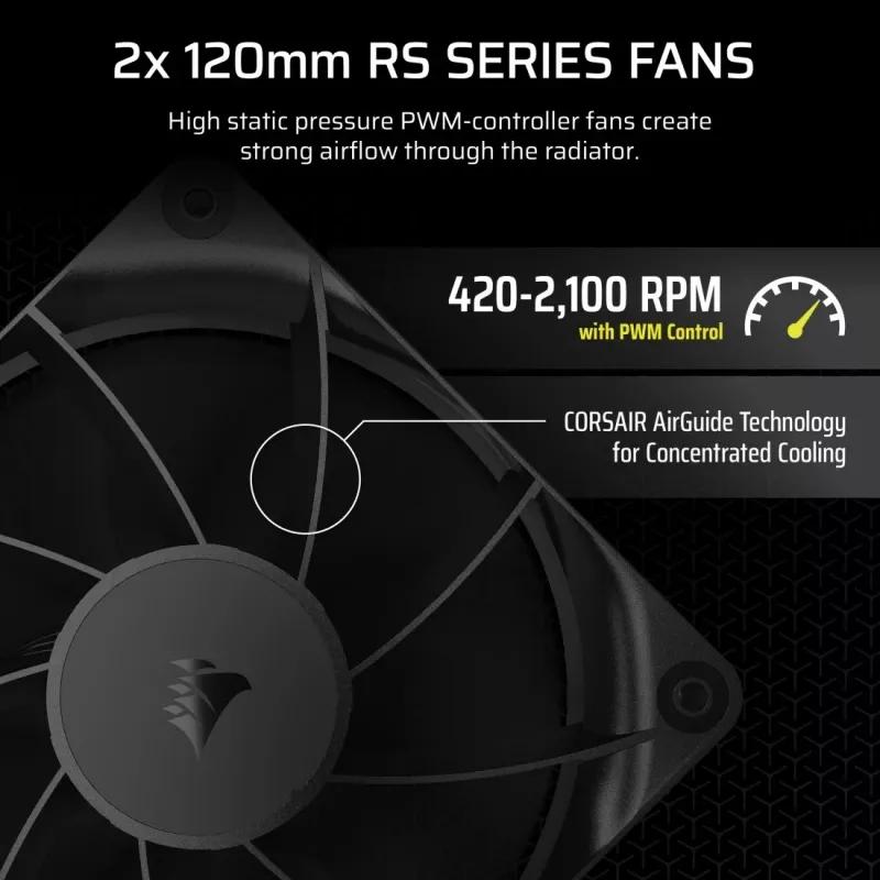 Corsair NAUTILUS 240 RS Refrigeración líquida todo en uno para placa base negra