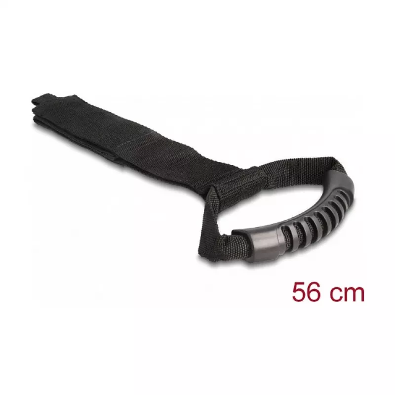 Correa de transporte con velcro DeLOCK L 560 x An 50 mm negro 2 uds.
