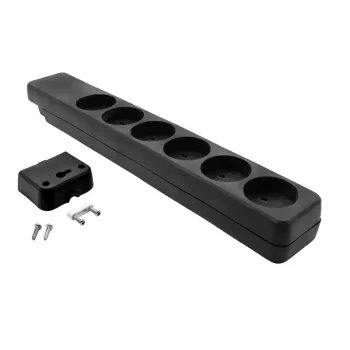 Regleta de enchufes ProXtend KIT6-0B de 6 tomas con protección contra sobretensiones, 6 tomas, kit sin cable