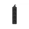 Regleta de alimentación Lanberg PS0-04E-0100-IEC-BK 1 m 4 tomas de corriente para interior negro