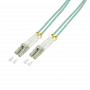 Logilink - Cable de conexión - LC multimodo (M) a LC multimodo (M) - 30 m - Fibra óptica - 50/125 µm - OM3 - libre de halógenos - aguamarina (FP3LC30)