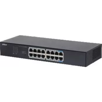 Dahua Technology S3016-16GT switch de red no gestionado L2 Gigabit Ethernet (10/100/1000) sobremesa/montaje en pared negro
