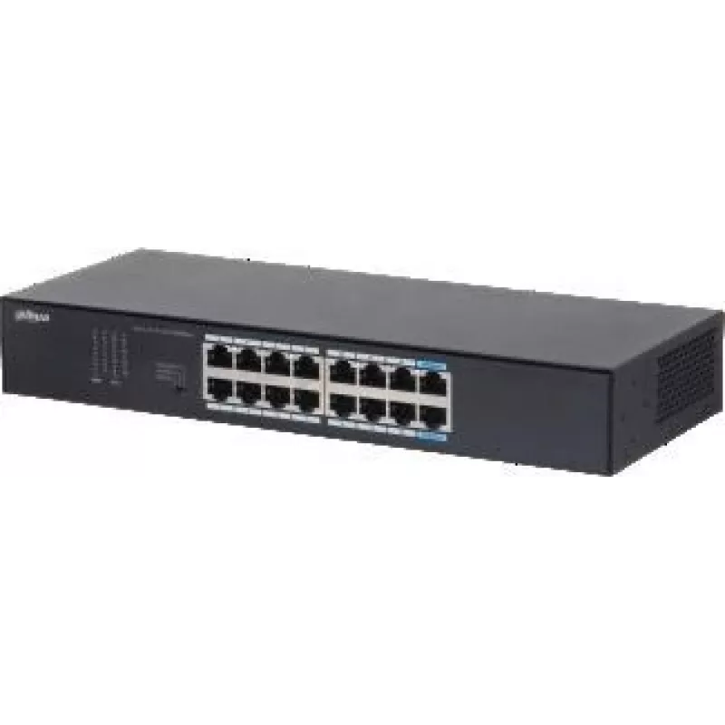 Dahua Technology S3016-16GT switch de red no gestionado L2 Gigabit Ethernet (10/100/1000) sobremesa/montaje en pared negro