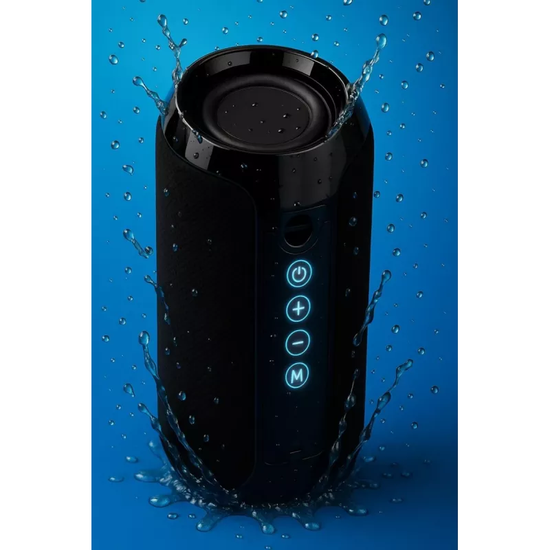 Altavoz estéreo Bluetooth portátil SQUEAK SQ1008 — 14W RMS, Bluetooth 5.3, 1200 mAh, IPX4, FM, LED, AUX, USB