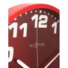 NeXtime Reloj 3053ro Dash Red, Ø35 cm, pared, rojo/plateado