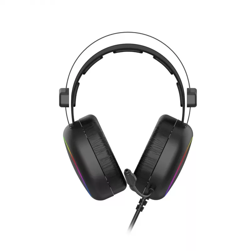 Auriculares gaming Havit RGB negros 2016D con cable y diadema