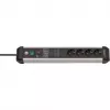 Regleta de alimentación Brennenstuhl 1391010400 3m 4 tomas AC Interior negro plata