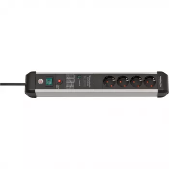 Regleta de alimentación Brennenstuhl 1391010400 3m 4 tomas AC Interior negro plata