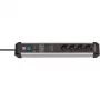 Regleta de alimentación Brennenstuhl 1391010400 3m 4 tomas AC Interior negro plata