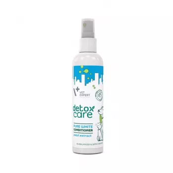 Acondicionador VETEXPERT Detox Care Pure White 150 ml — detox del pelaje y aclarado para gatos adultos con pelaje blanco