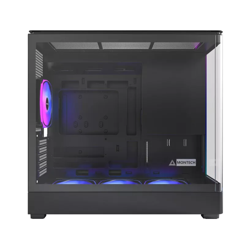 Caja de PC Montech KING 15 PRO negra — Midi-Tower para micro ATX / Mini-ITX
