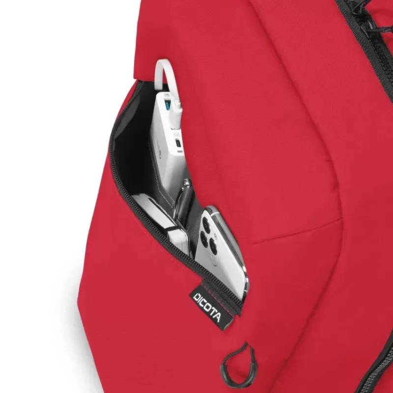 Mochila de ocio DICOTA D32121-RPET roja poliéster rPET