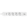 Regleta de protección contra sobretensiones PROTECT 4PL 1A1C USB T/LZ12-PRO015/1000