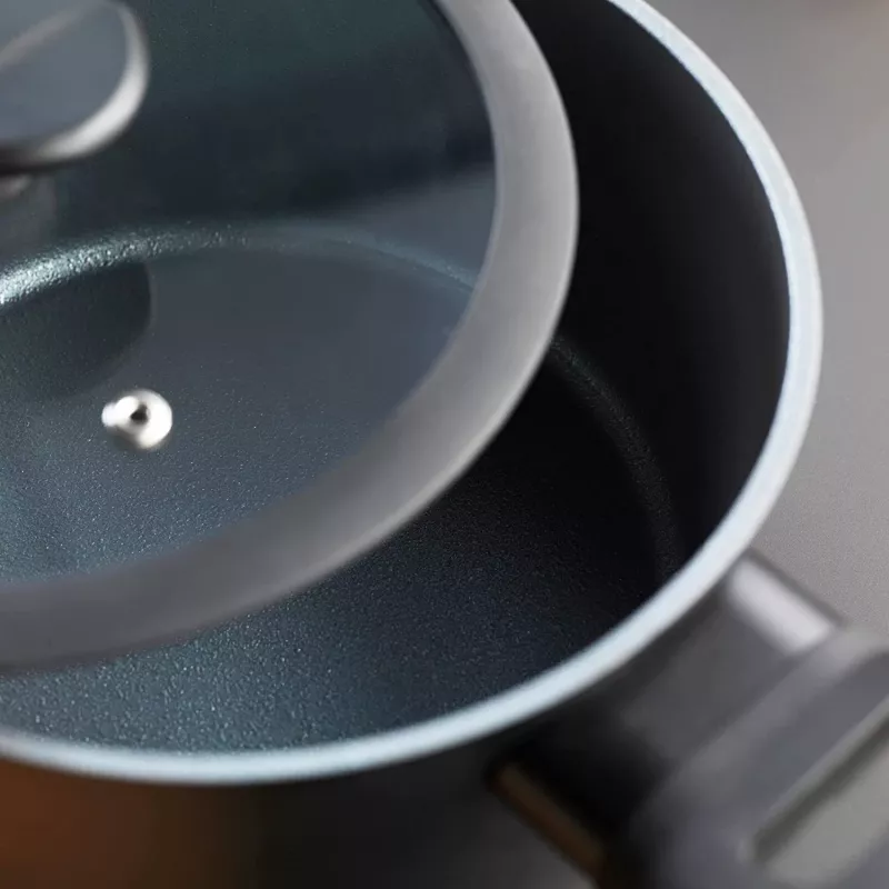 Olla para carne Russell Hobbs RH01863EU7 20 cm Crystaltech batería de cocina acero inoxidable tapa de vidrio