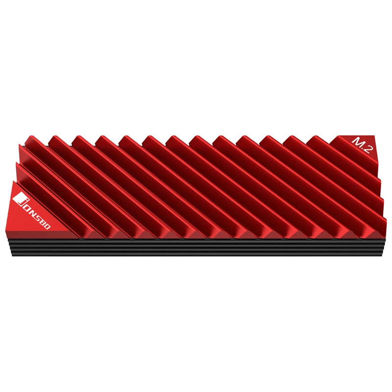Disipador/refrigerador Jonsbo M.2-3 RED negro rojo 24,4 mm 73 mm 9,6 mm