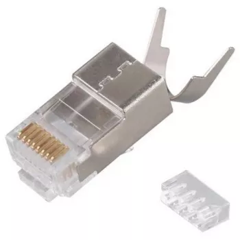 Conector RJ45 blindado EQUIP Cat 8.1, conector, plateado, 50 uds., 11,7×22,5 mm, 3,7 g