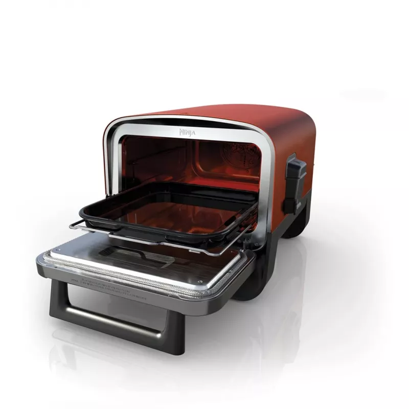 Ninja Woodfire OO101EU horno eléctrico de exterior, horno para pizza y ahumador, 2400 W