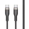 FIXED FIXDB-CC2-BK cable USB-C/USB-C trenzado, 2 m, 100 W