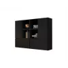 Conjunto de muebles de salón Cama ROCO 19 (4xRO3 + 4xRO6) negro/negro/negro