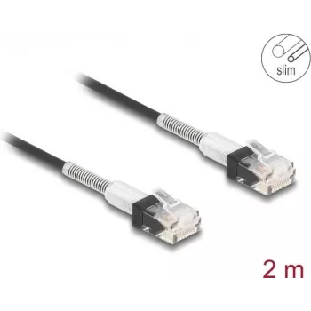 Cable de red DeLOCK RJ45 Cat.6A UTP fino 2m negro