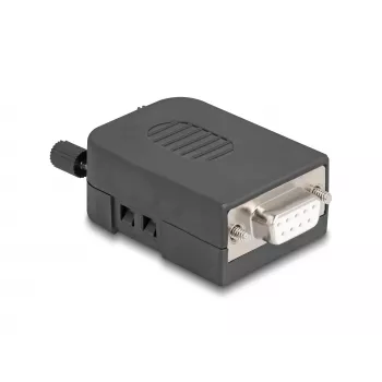 Conector de cable DeLOCK 90655 D-Sub 9 bornera de 3 polos negro gris