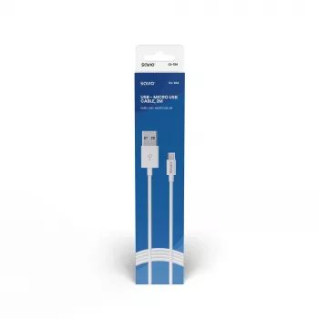 Cable USB SAVIO CL-124 USB 2.0, USB A a Micro-USB B, 2 m, blanco