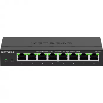NETGEAR MS308E no gestionado 2.5G Ethernet (100/1000/2500) negro