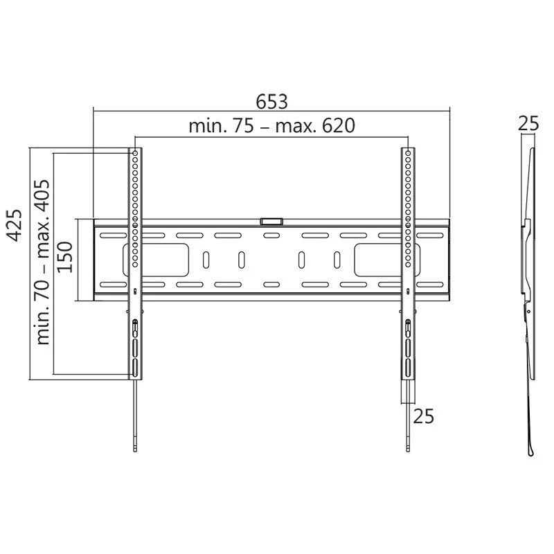 Soporte para TV LogiLink BP0017 177,8 cm (70