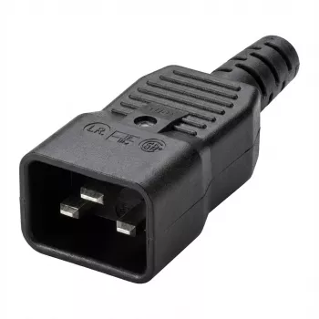 Conector macho de red C20 Bachmann 915.175 Negro