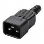 Conector macho de red C20 Bachmann 915.175 Negro