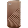 WD My Passport SSD WDBAGF0010BGD - SSD - cifrado - 1 TB - externo (portátil) - USB 3.2 Gen 2 (conector USB-C) - AES de 256 bits - Dorado