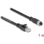 Cable de red DeLOCK 80589 M12 a RJ-45 Cat5e 1 m negro