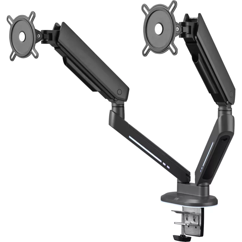 Soporte universal gaming para doble monitor (DM8210), soporte de monitor gris, RGB
