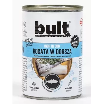 Comida húmeda para perros BULT rica en bacalao 800 g bolsa — comida húmeda completa para perros adultos, 800 g