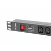 Lanberg PDU-08I-0200-C20-BK unidad de distribución de corriente (PDU) 1U negro 8 salidas AC (PDU-08I-0200-C20-BK)